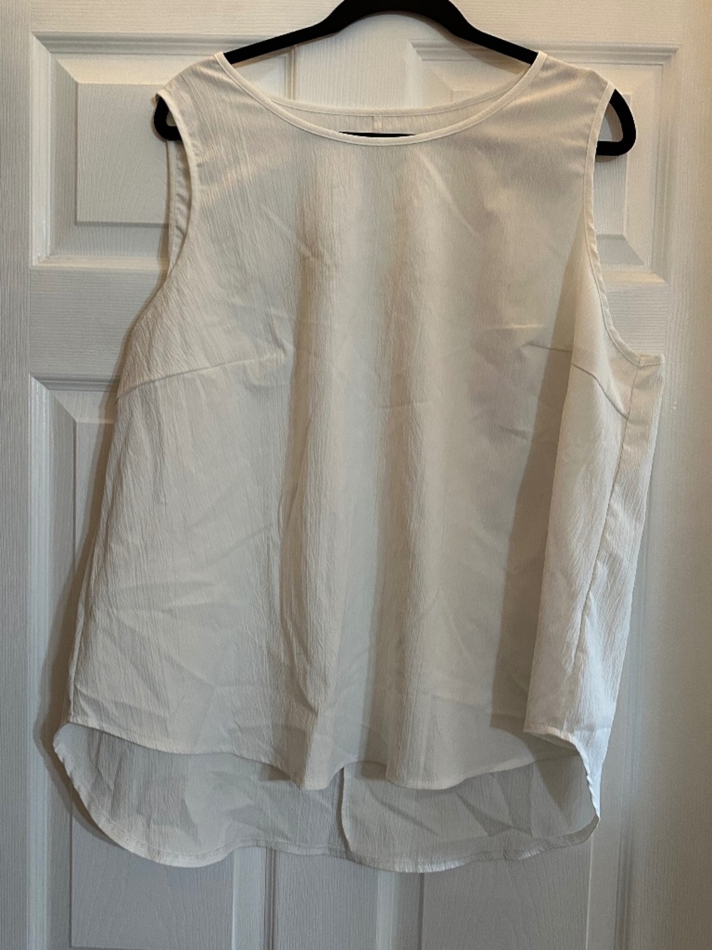 Emery Rose White Sleeveless High Low Blouse 4XL